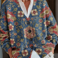 vintage-ethnic-floral-symmetrical-art-print-buttoned-v-neck-cardigan-sweater
