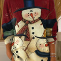 Women's Christmas Vintage Snowman Art Print Casual Pullover Sweater