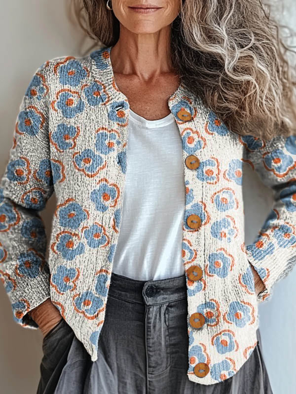 womens-vintage-floral-art-print-buttoned-cardigan-sweater-fpsf