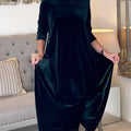 Women's Elegant Soft Tulip Velvet Dress