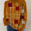 womens-abstract-geometric-pattern-art-print-knit-turtleneck-pullover-sweater-815n