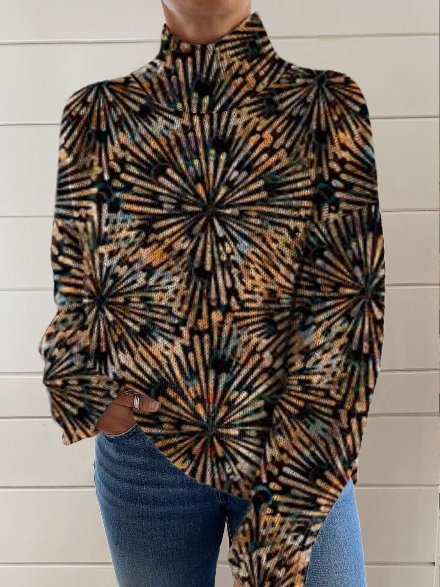 womens-artistic-abstract-lines-print-knit-turtleneck-pullover-sweater-05t1