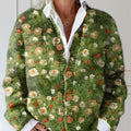 cardigan/pull boutonné à imprimé floral vintage pour femme - taille 45f5 