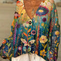 womens-beautiful-vintage-abstract-floral-painting-art-print-casual-pullover-sweater