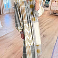 Women's Geometric Pattern Art Print Cotton Dress