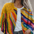 abstract-geometry-color-sun-art-pattern-print-buttoned-cardigan-sweater