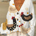 womens-funny-chicken-art-print-casual-pullover-sweater-yond