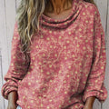 Women's Vintage Floral Art Print Casual Long Sleeve Comfortable Cotton Shirt