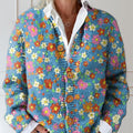 womens-vintage-floral-art-print-buttoned-cardigan-sweater-zume