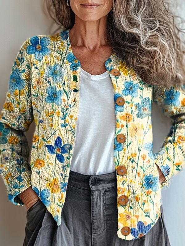 womens-retro-art-flowers-print-buttoned-cardigan-sweater-k75o