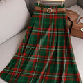 Women's Vintage Beautiful Scottish Tartan Art Print Cotton Skirt
