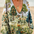 womens-lovely-floral-tree-art-print-casual-pullover-sweater