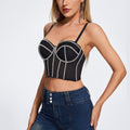 Anastasia Diamond Rivet Bra Top