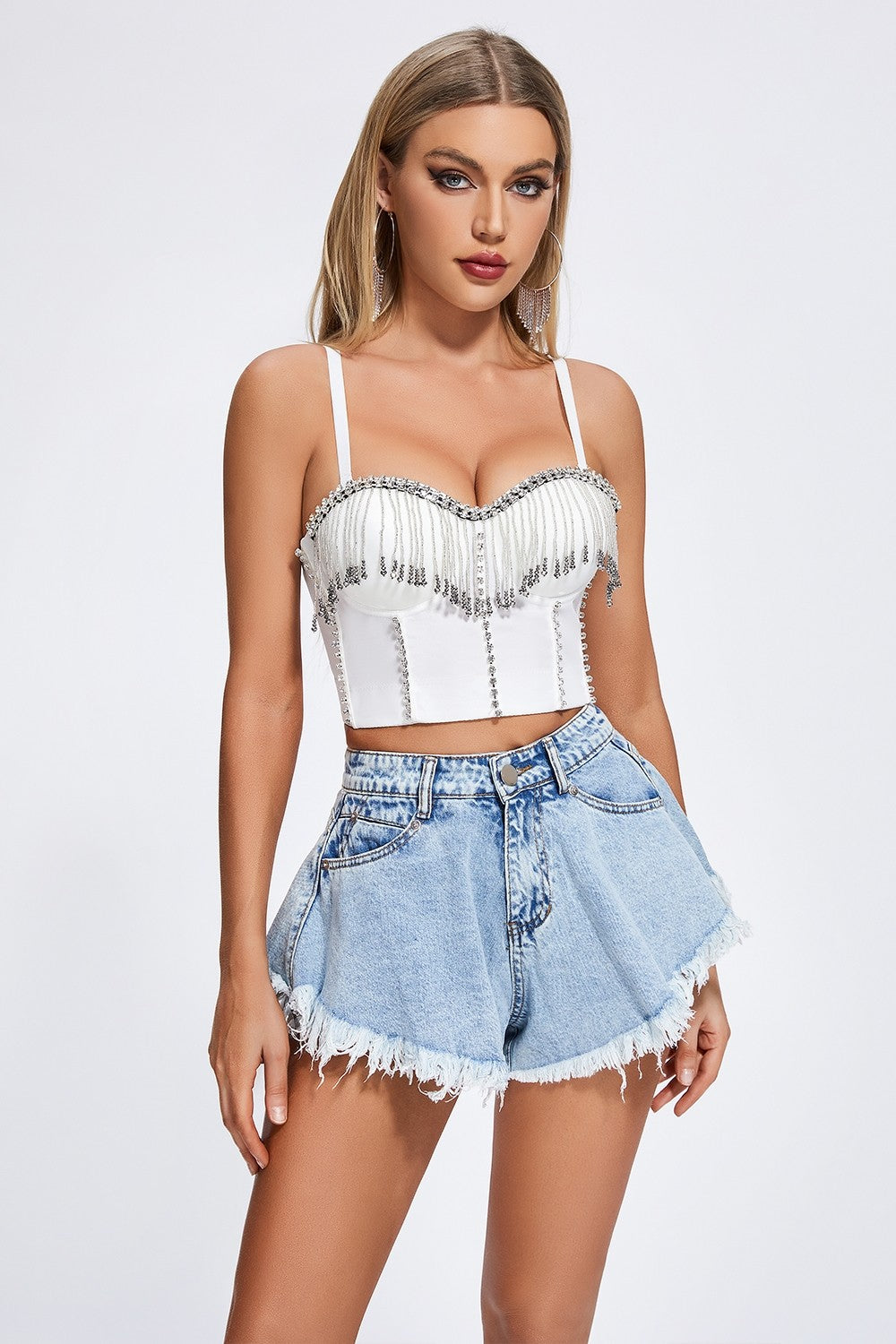 Amelia Diamond Tassels Bra Top