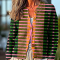 vintage-geometric-stripe-painting-art-print-buttoned-cardigan-sweater