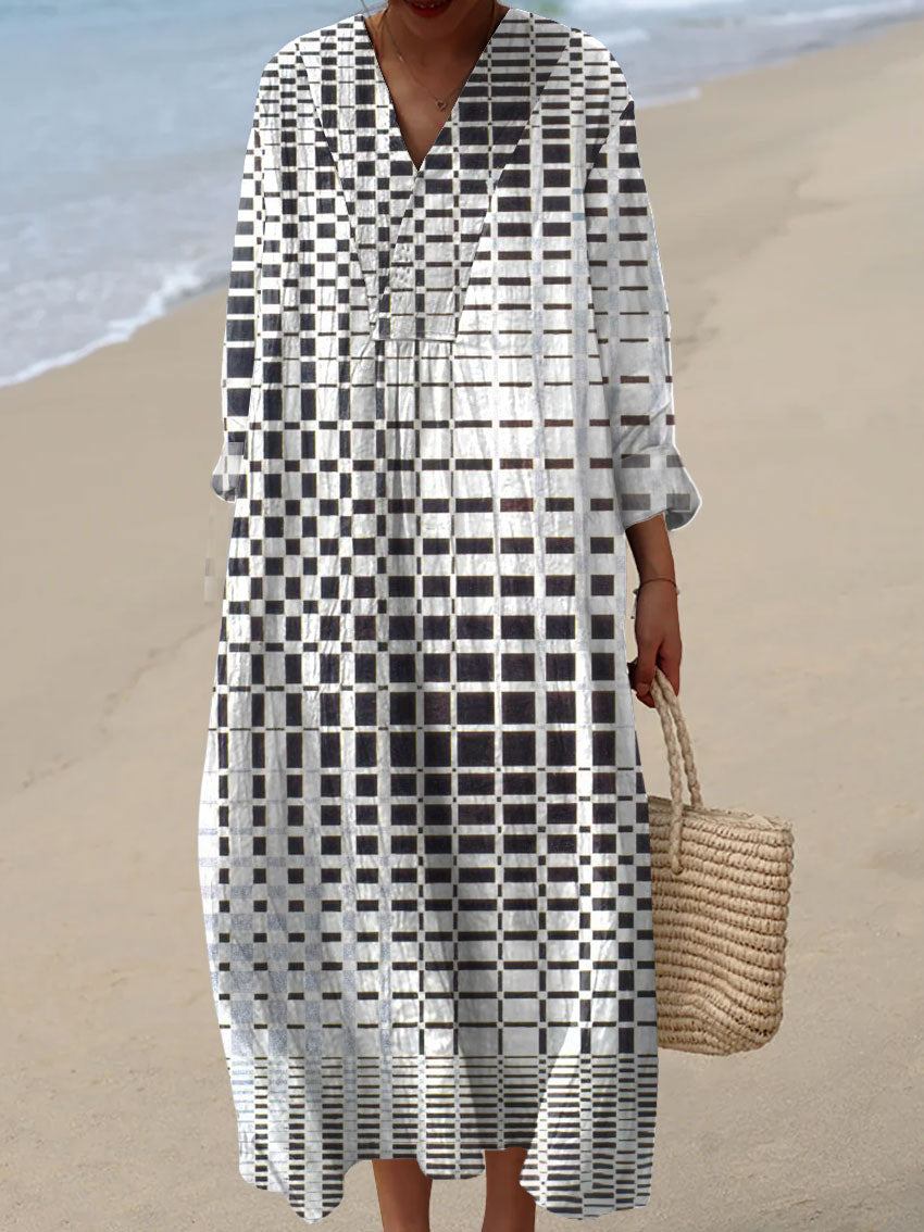 Women's  Vintage Art Print Casual Dress