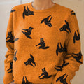womens-lovely-halloween-cats-art-print-knit-pullover-sweater