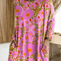 Women's Floral Pattern Art Print Casual Cotton T-shirt