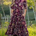Women's Retro Flowers Pattern Colors Art Casual Print Dress