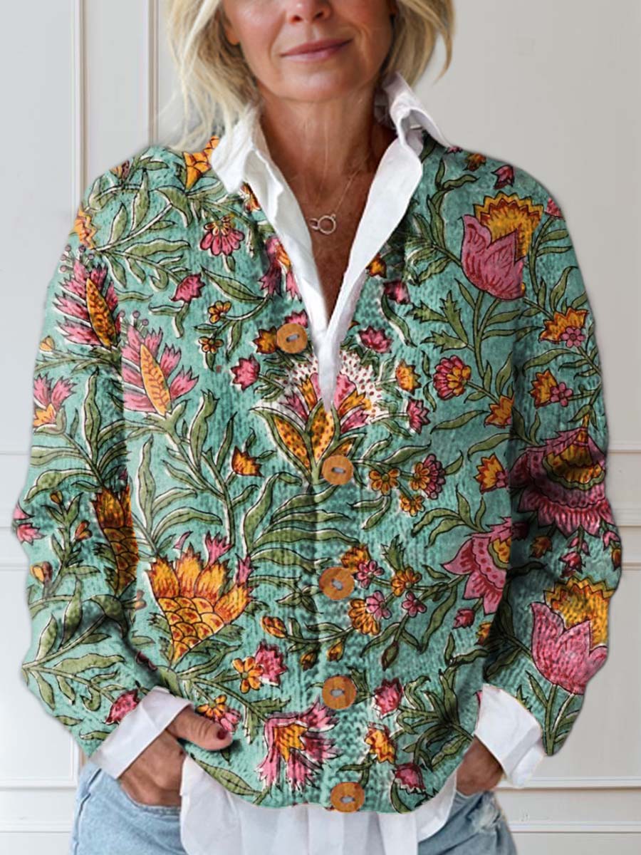 womens-vintage-floral-art-print-buttoned-cardigan-sweater-kyoq