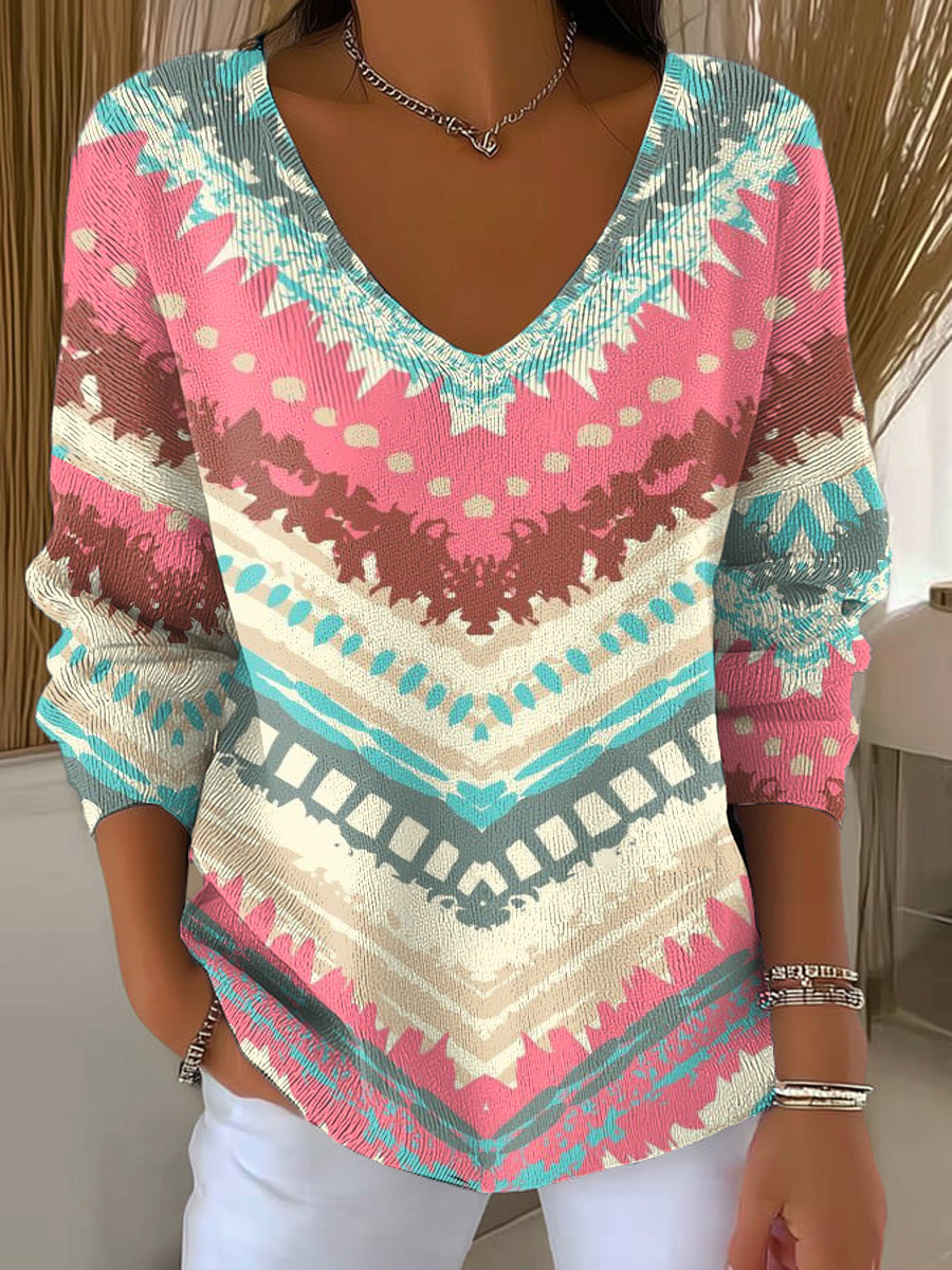 womens-colorful-irregular-stripes-pattern-casual-pullover-sweater