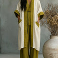 Women's Minimalist-style Casual Cotton-linen Three-piece Set