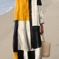 Women's Geometric Pattern Art Print Cotton Dress