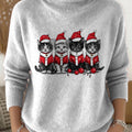 Christmas cats decoration pattern Casual Sweater