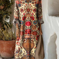 Robe en coton à imprimé floral vintage pour femme