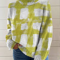womens-brushstroke-art-print-knit-turtleneck-pullover-sweater