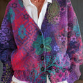 beautiful-ethnic-floral-painting-art-print-buttoned-v-neck-cardigan-sweater-m171