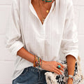 Casual Women Long Sleeve Linen Blouses