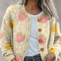 abstract-geometry-flowers-strawberry-art-pattern-print-buttoned-cardigan-sweater