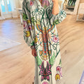 Women's Colorful Lobster Flowers Art Print Dress