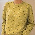 womens-flying-bees-art-print-knit-pullover-sweater