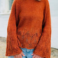 womens-solid-color-round-neck-long-sleeve-casual-loose-hollow-splicing-sweater