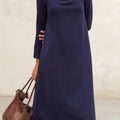 Minimalist Irregular Solid Color A-line Dress