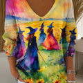 womens-watercolor-witch-halloween-casual-print-pullover-sweater