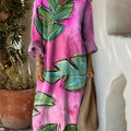 Women's Leaves Print Dress