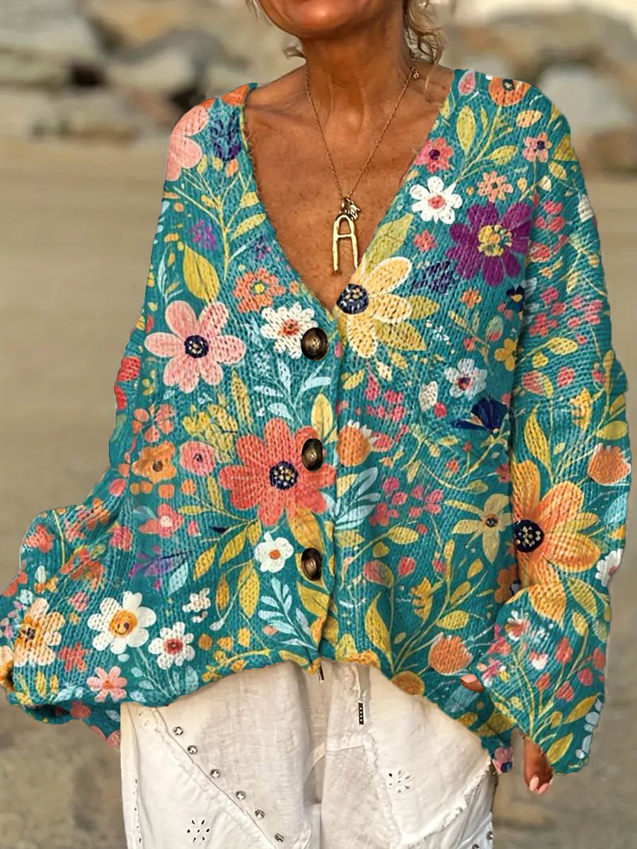 womens-vintage-floral-pattern-art-print-casual-pullover-sweater-yisk