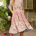Women's Floral Pattern Art Print Cotton Dress