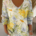 pull-over-décontracté pour femme à motif floral vintage - go6f