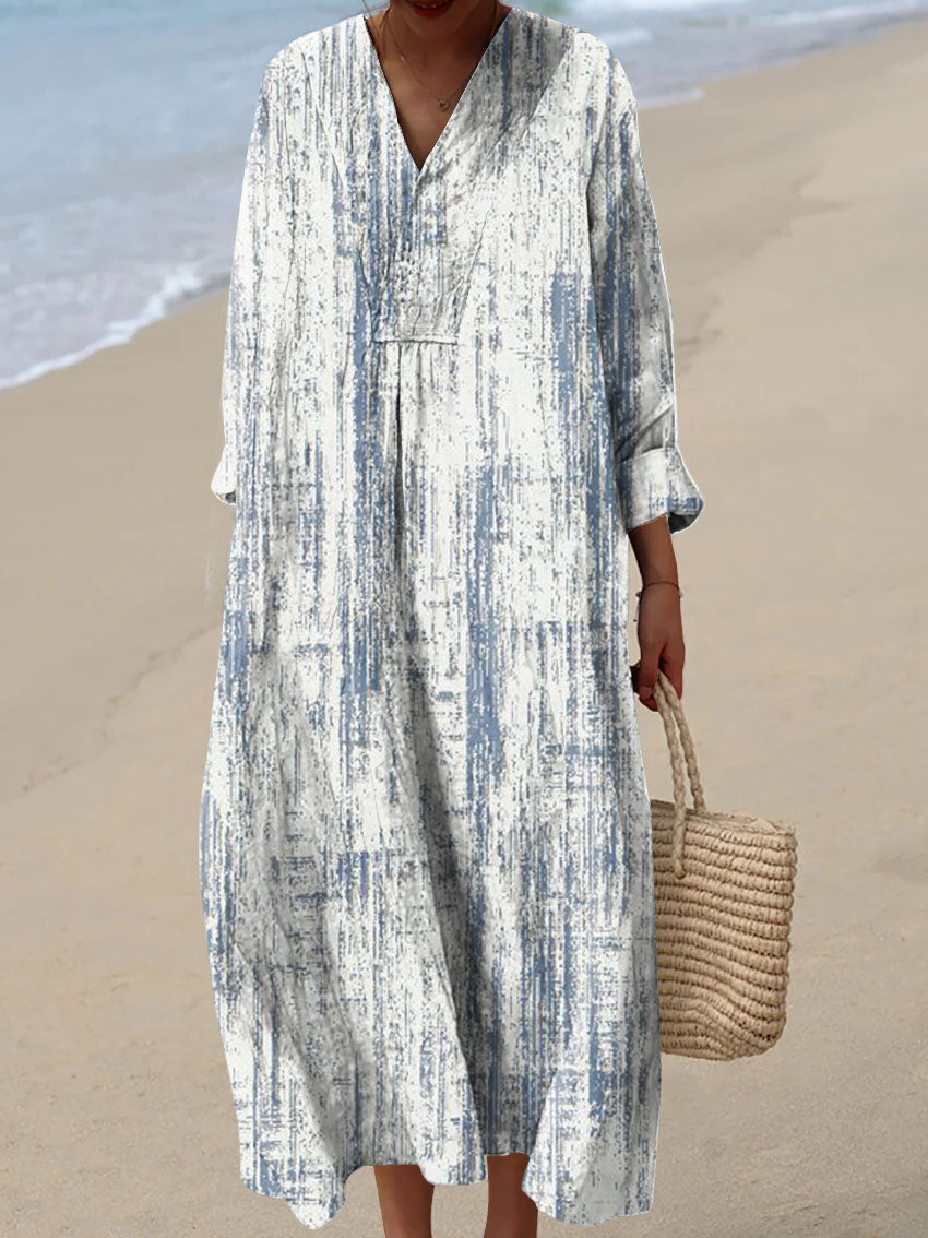 Women's Simple Artistic Lines Print Dress