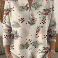 Women's Christmas Pattern Art Print Buttoned Cardigan Sweater