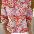 womens-butterfly-art-pattern-casual-peter-pan-collar-3-4-sleeve-sweater
