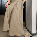 Women's Solid High Waist Tie Wrap Skirt