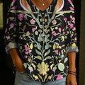 Women's Floral And Bird Decorative Patterns Casual Cotton Linen Shirt
