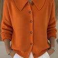 Cozy Vintage Peter Pan Collar Button Knit Cardigan Sweater