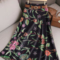Jupe en coton à imprimé floral ethnique vintage pour femme 