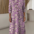 Women's Floral Pattern Art Print Casual Knitted Dress